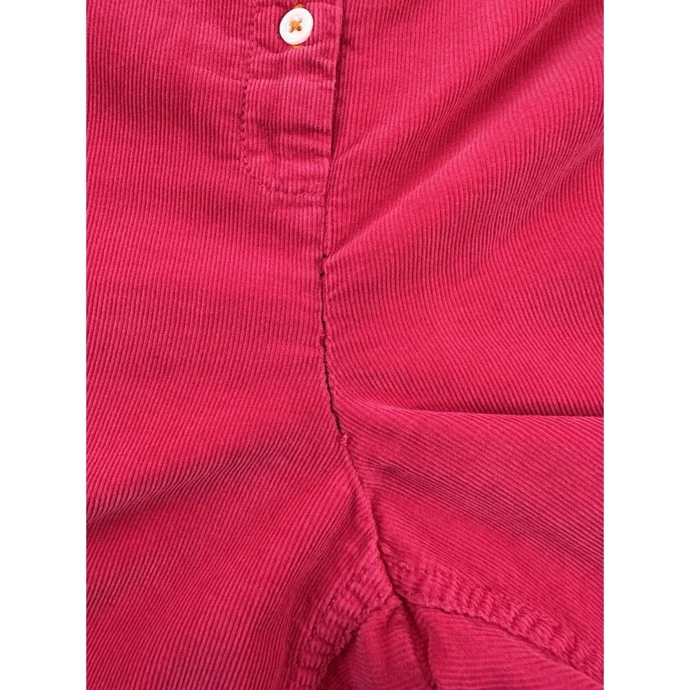J Crew Pink Corduroy Pants Vintage Y2K Lightweight Drawstring Relaxed Womens Med